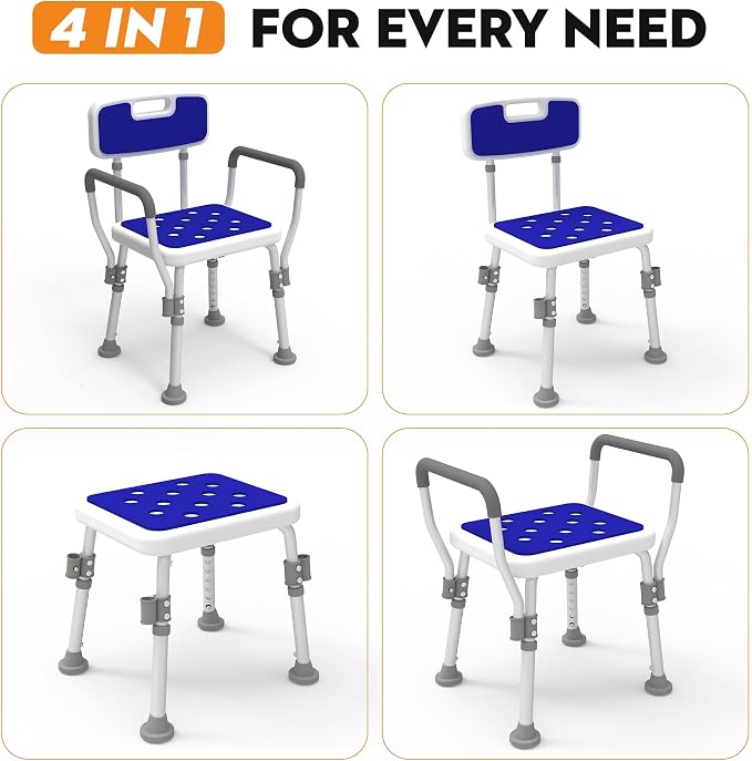 Shower Chair for Inside Shower，500 lbs Heavy Duty Bath Seat for Elderly and - Image 5
