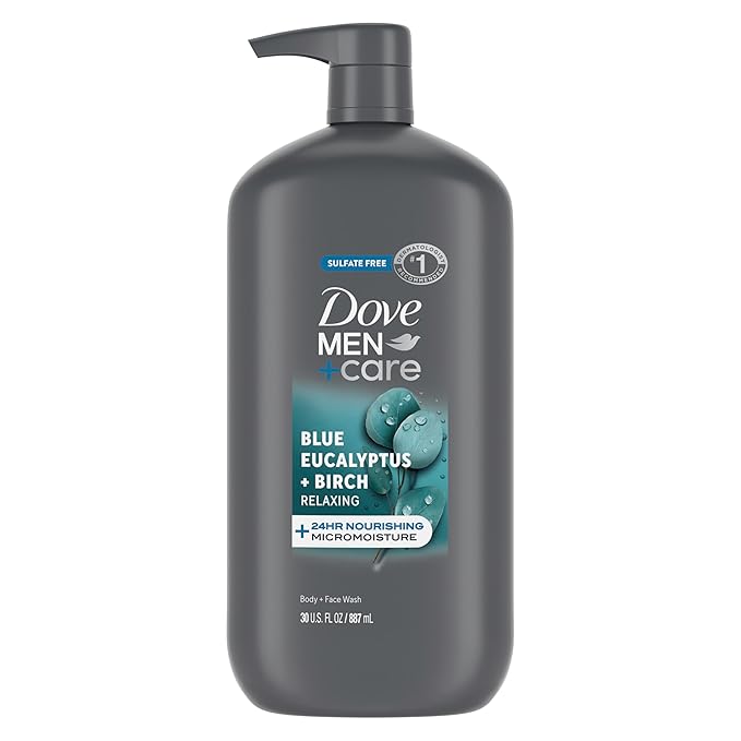 Dove Men+Care Relaxing Blue Eucalyptus + Birch Body and Face Wash by DoveMenCare