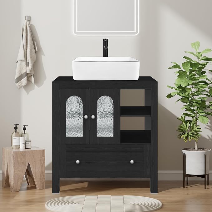 30-Inch Black Bathroom Vanity - Image 2