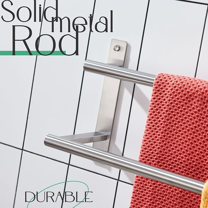 KOKOSIRI 16 Inch Bath Towel Bars Double Towel Racks Bathroom Towel Holder Towel - Image 7