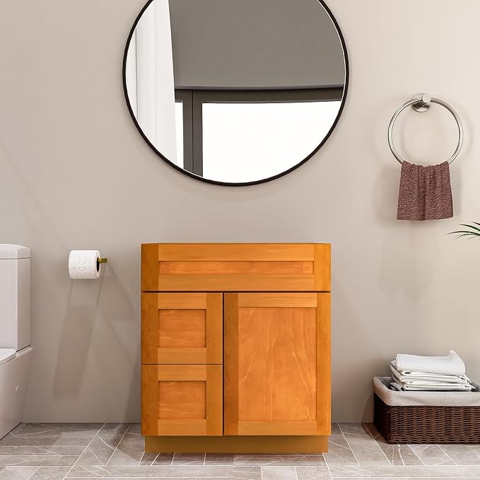 KitchenMan 30 Inch Bathroom Vanity Without Sink and Top Unassembled Bathroom - Image 6