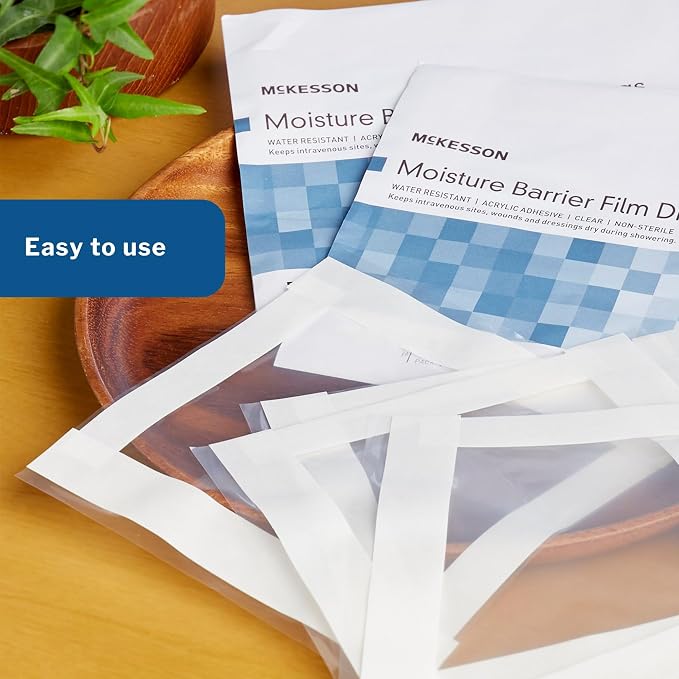 McKesson IV Site Barrier Protector, 7 in. x 7 in., Water-Resistant Adhesive Film - Image 5