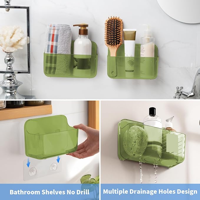 Diesisa 2pc Acrylic Wall Mount Organizer, Adhesive Cabinet Door Organizer - Image 5