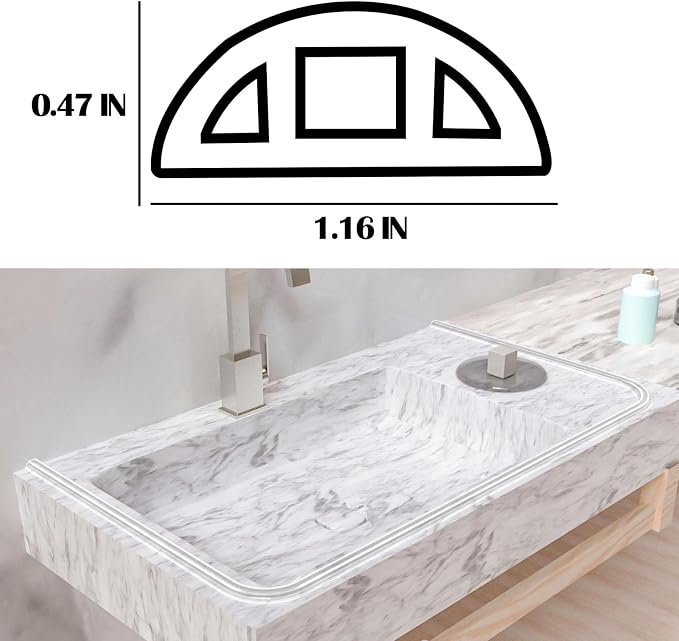 98" Shower Threshold Water Dam, Self-Adhesive Shower Barrier and Kitchen Water - Image 4