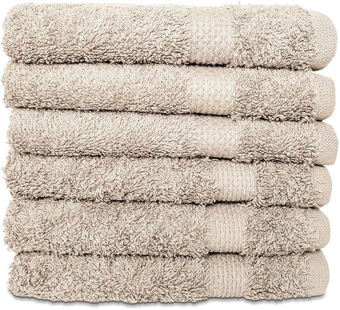Hencely Premium 6-Pack Washcloths 12x12 Inches Soft Turkish Cotton High by HENCELY