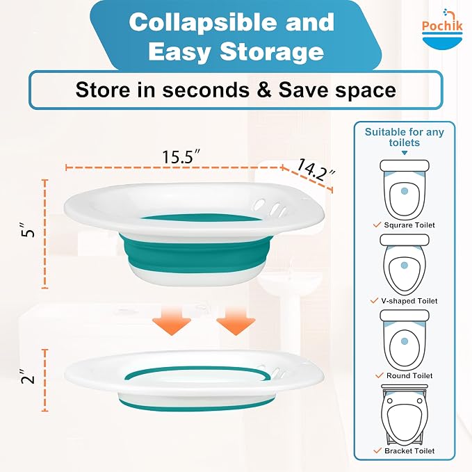 Pochik Sitz Bath for Toilet Seat Hemorrhoids and Postpartum Care, Yoni Steam - Image 5