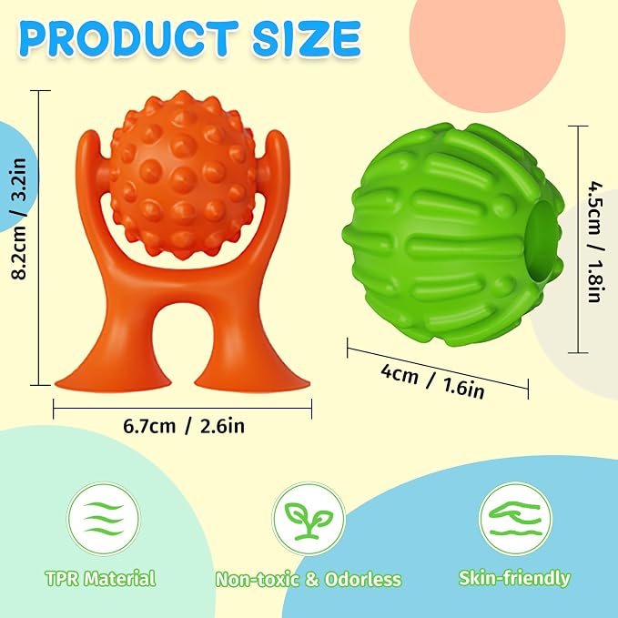 Sensory Suction Cup Spinner Toys, Textured Suction Cup Toys - Image 2