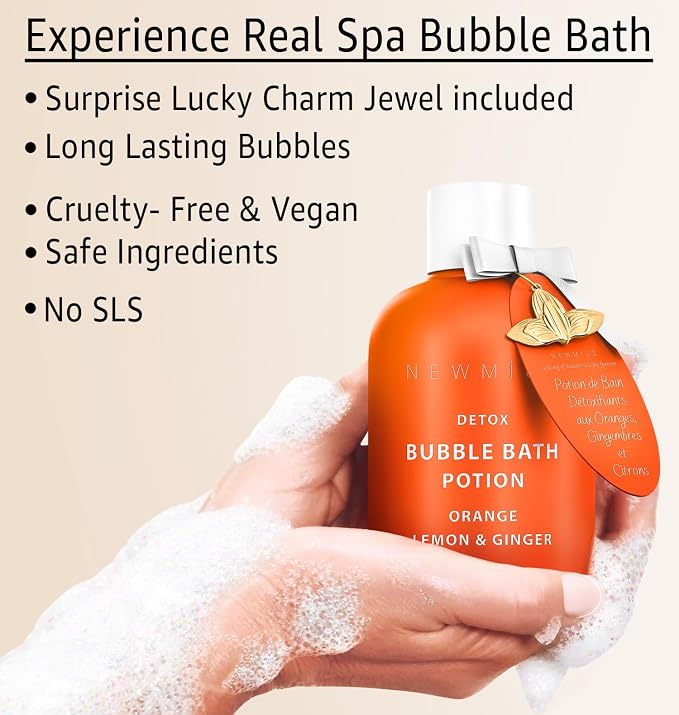 Natural Detox Citrus Bubble Bath Long Lasting Foaming Soak - Image 3