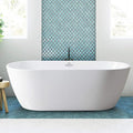 FerdY Bali 67" Acrylic Freestanding Bathtub, Ergonomic Lightweight Classic Oval by FerdY