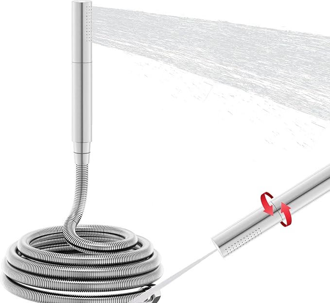 AYIVG Chrome Finish Round Brass 2 In 1 Function High Pressure Handheld Shower by ToMakeYourBathroomExtraord