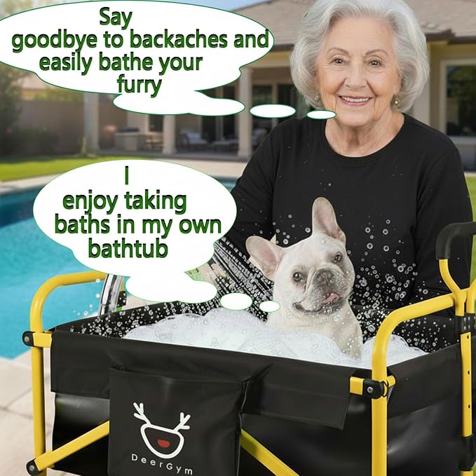 2-in-1 Dog Bathtub and Dog Stroller, Portable Dog Bath and Pet Stroller - Image 5