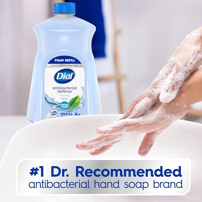 Dial Antibacterial Defense Foaming Hand Soap + Aloe, Spring Water Scent - Image 3