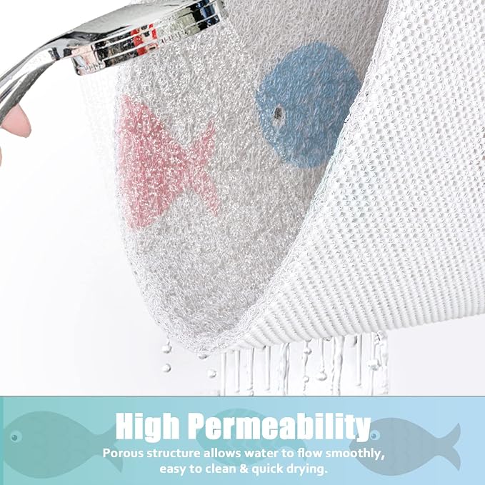 Bathtub Mat Shower Mat Non-Slip, 16x 39 Inch, Soft Comfort Bath Mat - Image 3