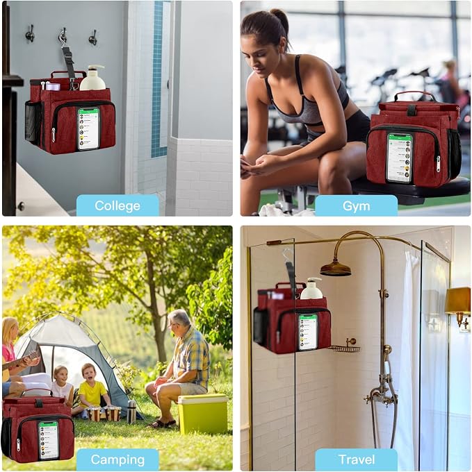 Bukere Portable Shower Caddy College Dorm Room Essential, Shower Caddy Tote Bag - Image 7