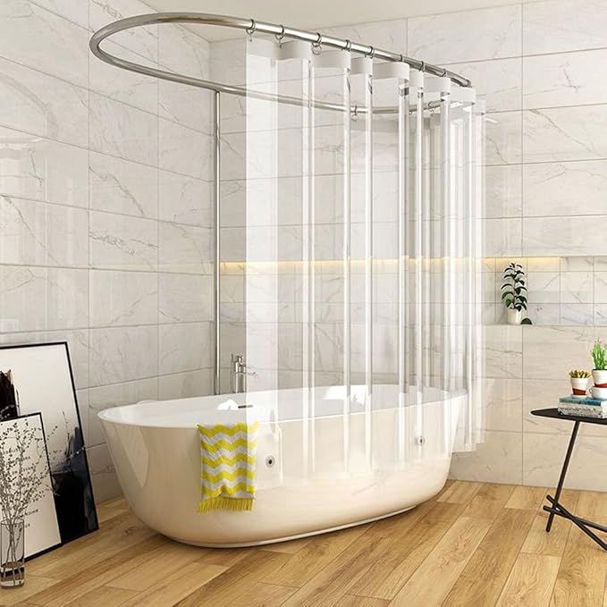 EurCross Long Clear Shower Curtain Liner 82 inch Length, EVA 10g Waterproof - Image 7