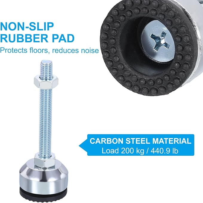 PATIKIL Furniture Leveling Feet 1.6" Dia Base M10 Thread - Image 3