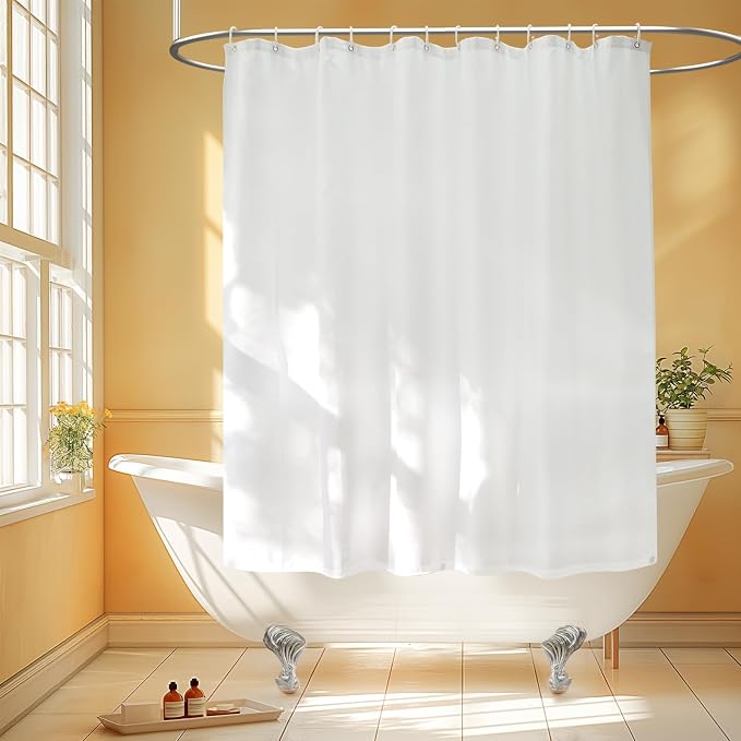 Waterproof Fabric Short Shower Curtain Liner by Seenus