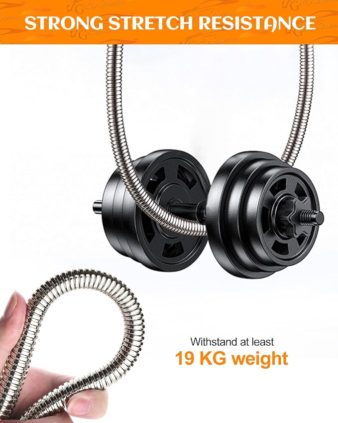 Shower Hose Replacement 118 Inches, Nickel Flexible Extra Long Shower Hose - Image 7