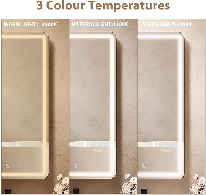 20x36 Inch LED Lighted Medicine Cabinet - Image 5