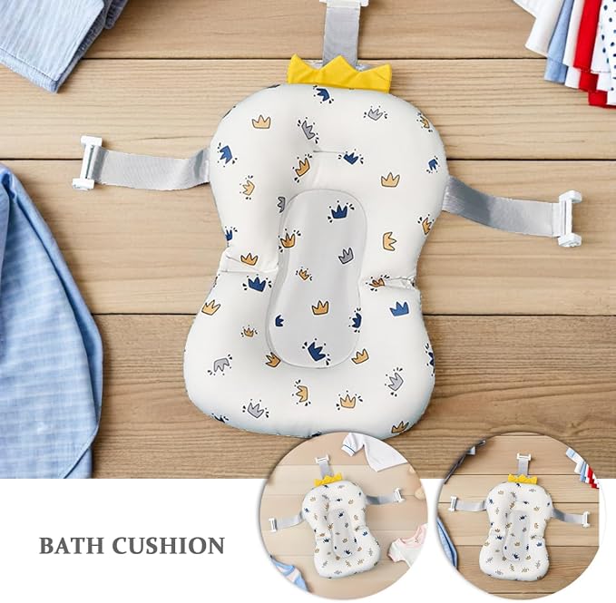 Toyvian Baby Bath Cushion Non-Slip Floating Mat Toddler Bathtub Seat Support - Image 8