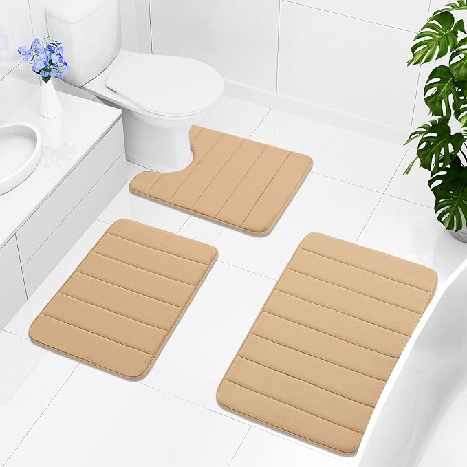 Buganda Memory Foam Bath Mat, Ultra Soft and Non-Slip Bathroom Rugs, Water - Image 8