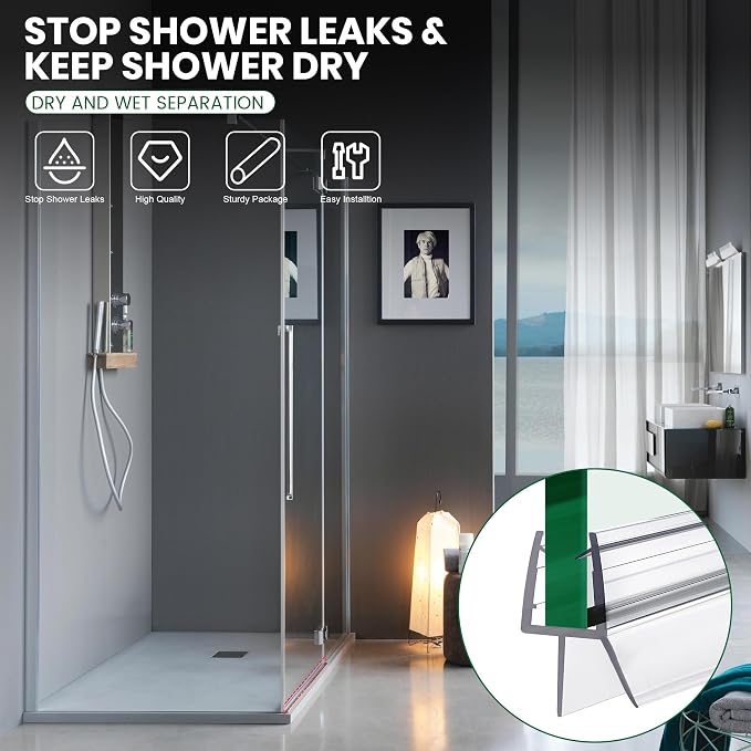 Shower Glass Door Bottom Seal, to Stop Water Leakage - Image 5