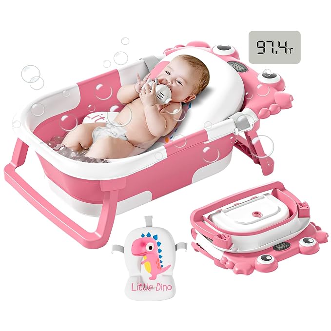 Collapsible Baby Bathtub for Newborns to Toddler by WyfKyd