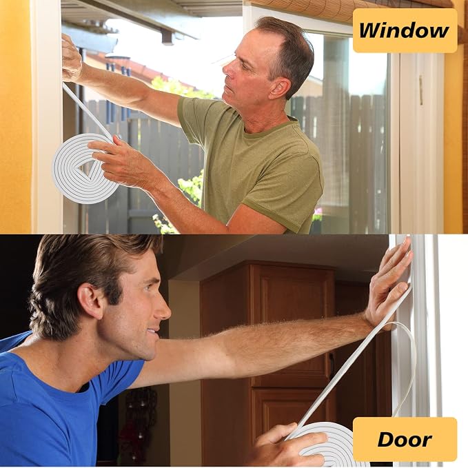 SUNMON Weather Stripping Door Seal, D-Type Strip Weather Stripping Seal Strip - Image 7