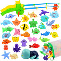 Magnetic Fishing Pool Toys Game, Water Table Bathtub Bath Toy by AUUGUU