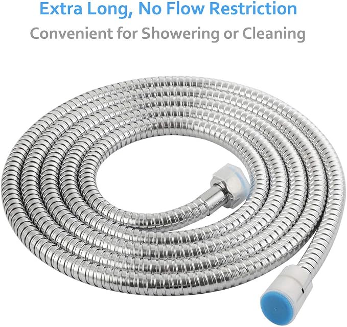 Extra Long Hand Shower Hose 118", Angle Simple Stainless Steel Flexible Shower - Image 5