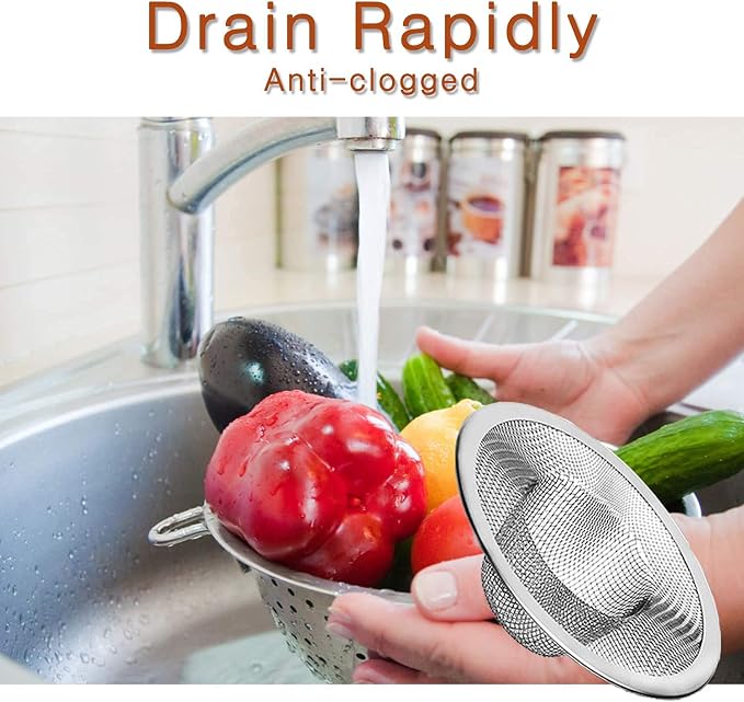 Heavy Duty Stainless Steel Slop Basket Filter Trap Mesh Metal Sink Strainer - Image 5