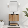 30 inch Bathroom Vanity with Resin Sink, Single Sink Modern Mid Century by SanMerah