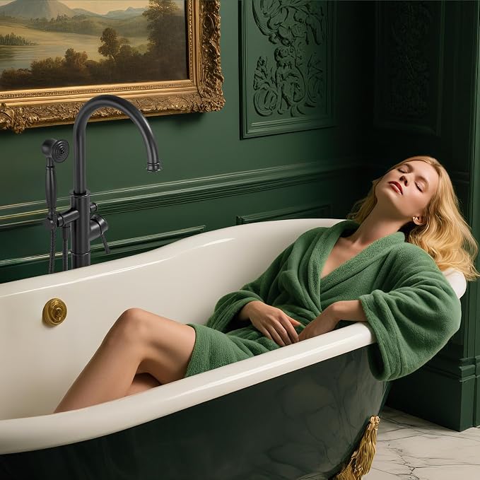 Free Standing Tub Faucet, Wintap Classic Freestanding Bathtub Faucet - Image 7