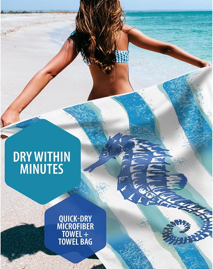 VENTURE 4TH Microfiber Beach Towel: Quick-Dry, Sandproof and Lightweight - Image 2