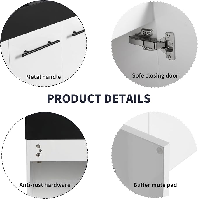 60” Wall Mounted Bathroom Vanity, Bathroom Cabinet - Image 5