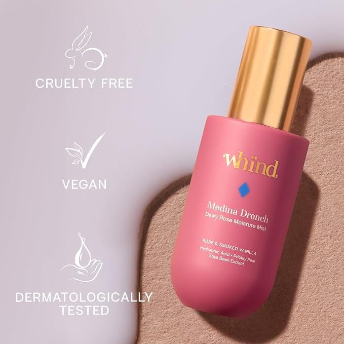 WHIND Medina Drench Dewy Rose Body Mist – Lightweight Hydrating Spray - Image 6