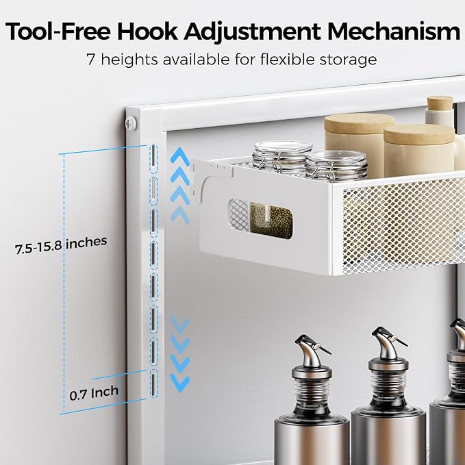 Under Sink Organizer 2 Tier, Adjustable Height Under Sink Organizers and Storage - Image 4