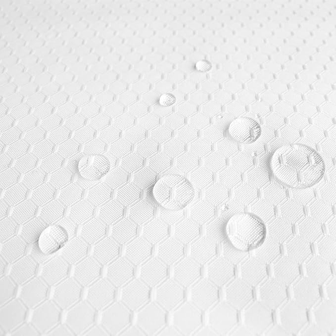 AooHome Extra Long 72x86 Inch Shower Curtain, Fabric Waffle Weave Decor Bath - Image 7