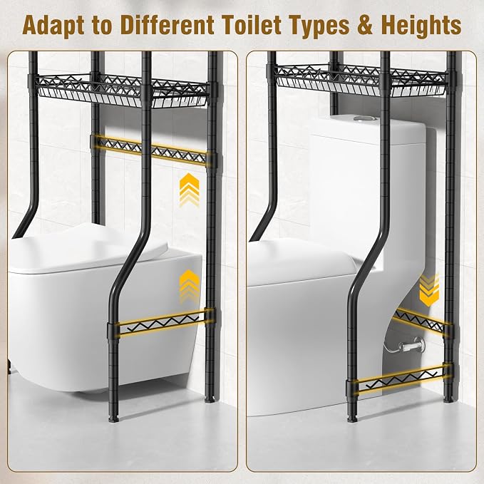 EAGMAK 4 Tier Over The Toilet Storage Rack, Bathroom Organizers and Storage - Image 4
