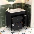 Bathroom Vanity with Sink Combo, 2 Drawers and Drain by Unknown