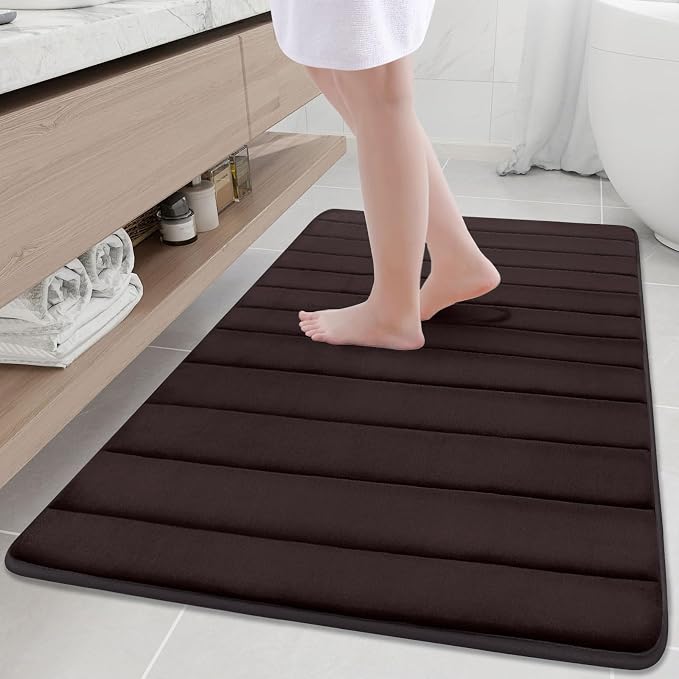 Buganda Memory Foam Bath Mat, Ultra Soft and Non-Slip Bathroom Rugs, Water by Buganda