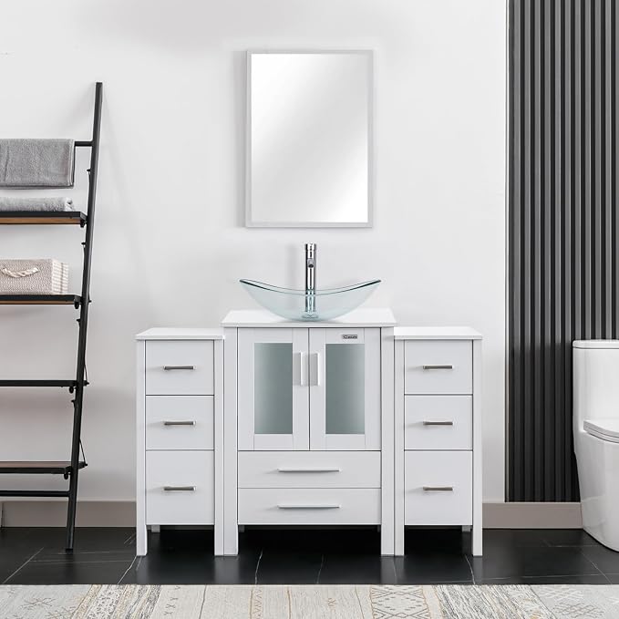 eclife 48" Modern Bathroom Vanity Sink Combo Freestanding Cabinet by eclife
