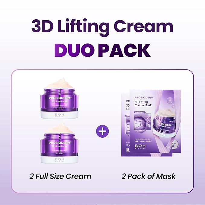 BIOHEAL BOH PROBIODERM™ 3D Lifting Cream Double Set + Cream Masks | Korean - Image 2