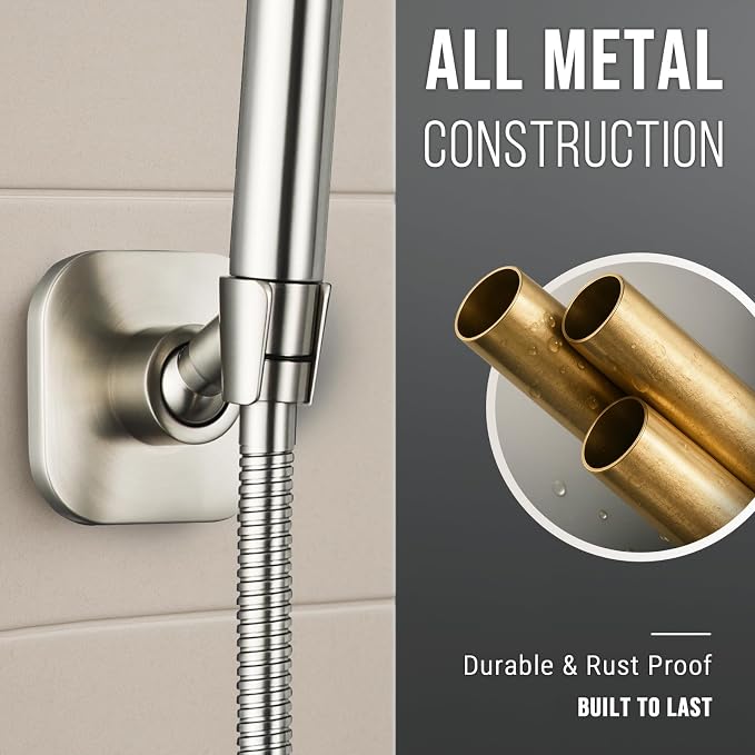 G-Promise All Metal Handheld Shower Head Holder, Adjustable Wall Mount Shower - Image 2