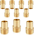 10-Pack HeSun PEX Fittings, 3/4" PEX x 1/2" Male NPT, Brass Crimp Male Adapter by HeSun