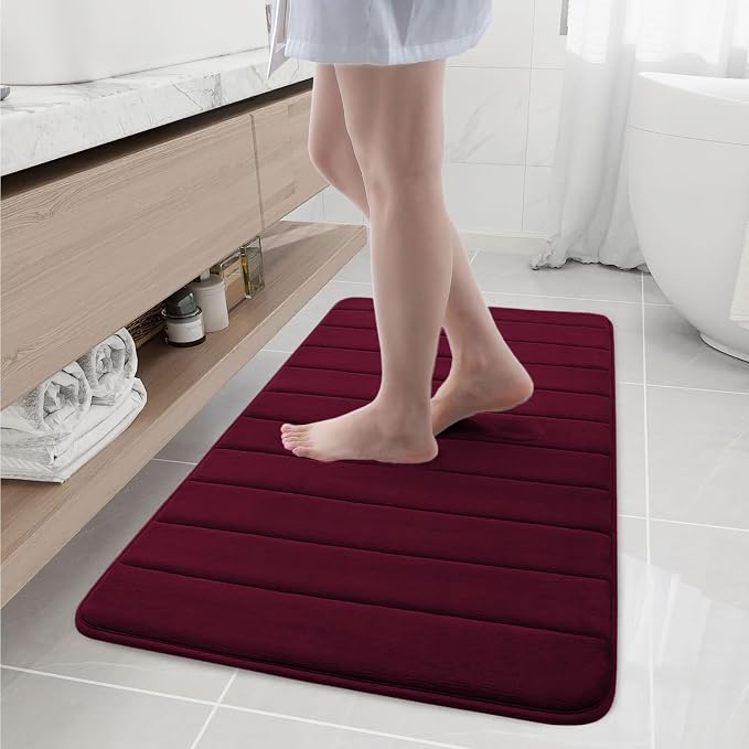 Buganda Memory Foam Bath Mat, Ultra Soft and Non-Slip Bathroom Rugs, Water by Buganda
