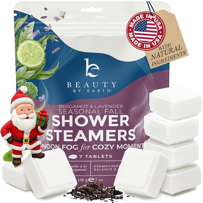 Lavender Shower Steamers Aromatherapy – USA Made Large Shower Tablets, Gifts by BeautybyEarth