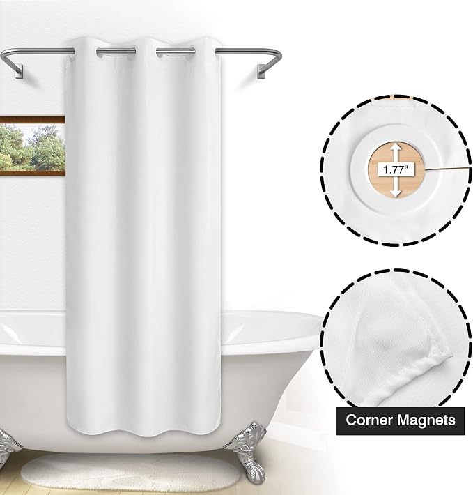 River Dream No Hook Stall Shower Curtain or Liner 36" Wide - Image 5
