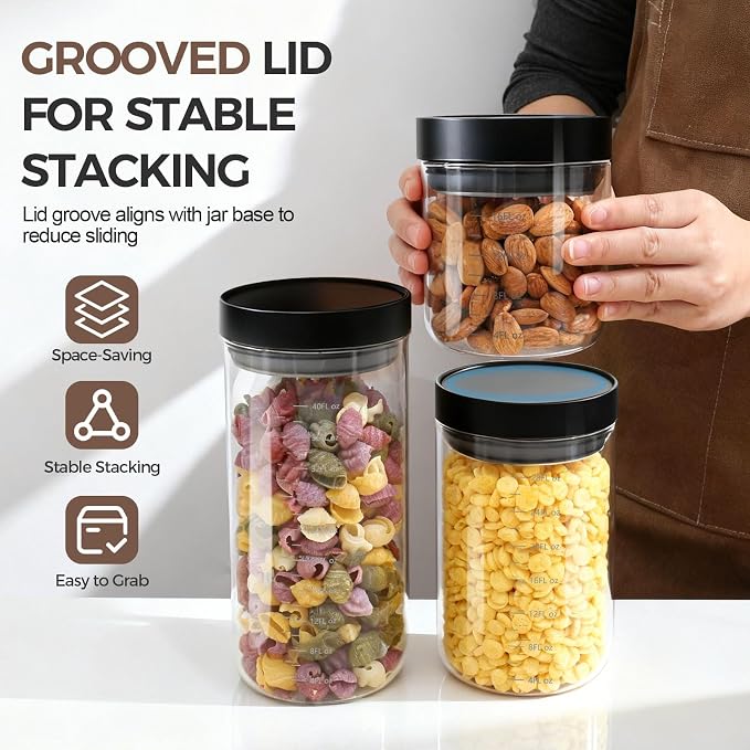 Danbark Set of 6 18oz Airtight Glass Storage Canisters - Image 5