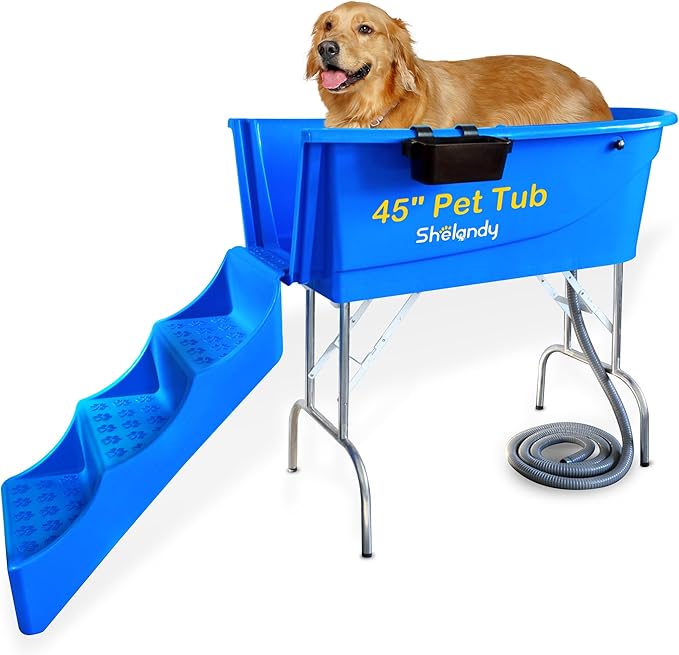 SHELANDY 45" Pet Grooming Bathtub Dog Wash Station | Heavy Duty Bathing Tub by SHELANDY